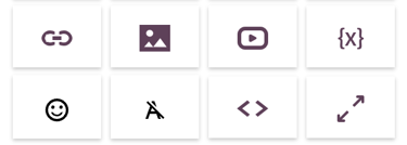 Text editor (WYSIWYG)- add links, variables, emojis