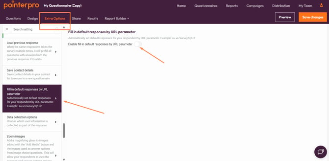URL Parameters- fill in default responses by URL parameters