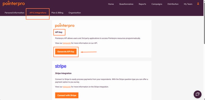 View question results- API key