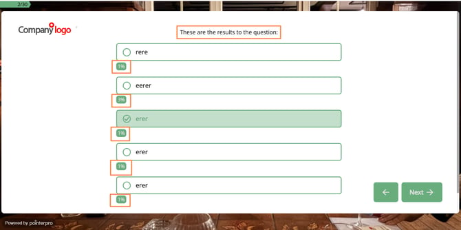 View question results- View question results example