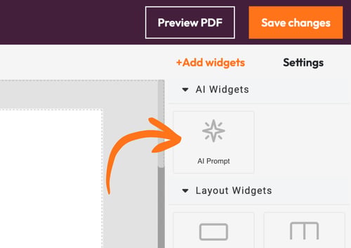 add ai prompt widget
