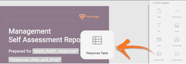 add response table