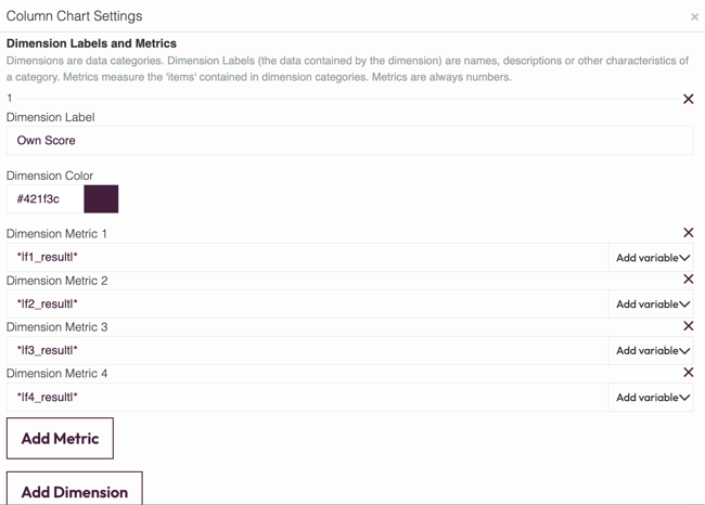 dimension and metrics
