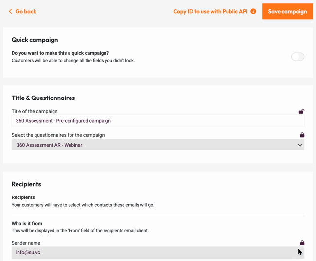 dp pre-configured campaigns configuration