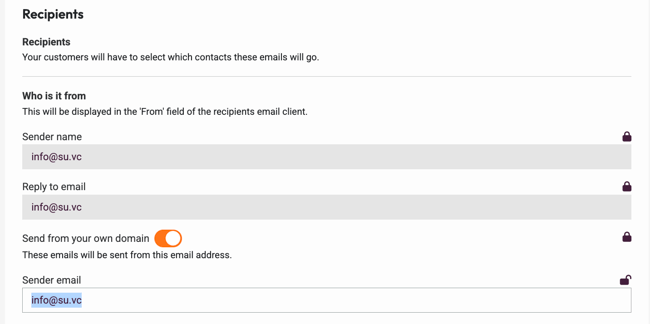 dp pre-configured campaigns recepients