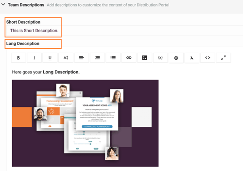 dp team descriptions