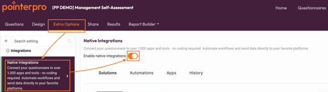 enable native integrations