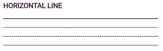 horizontal line style examples