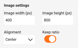 image settings