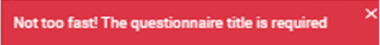Multiple languages- error message questionnaire title is missing