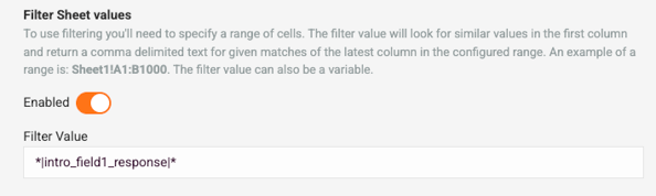 External Fields- sheet values