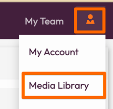 Media Library- drop down menu