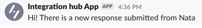 slack message